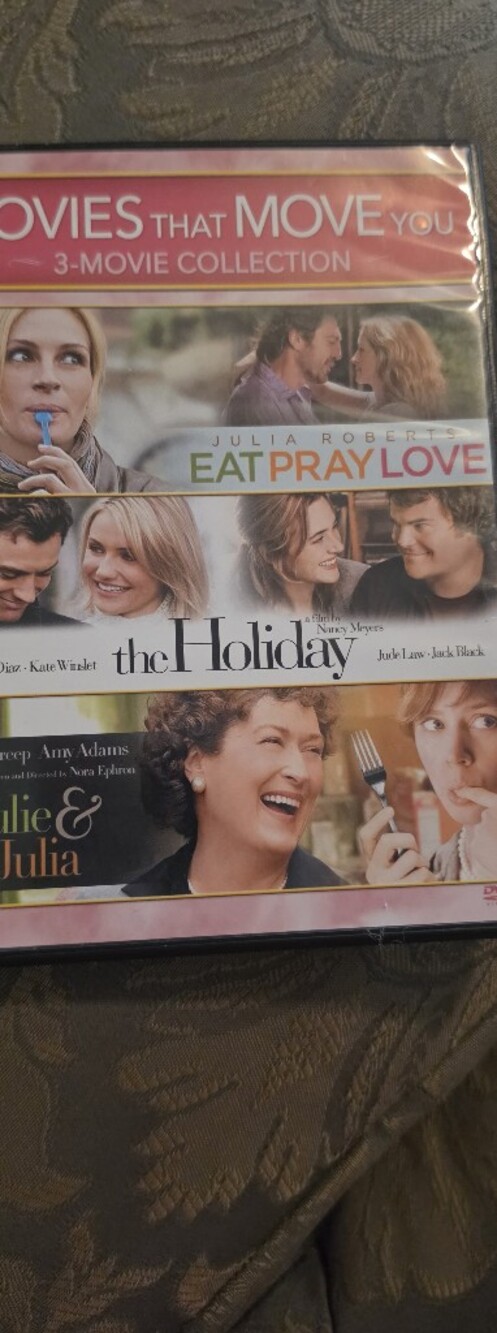 Movies That Move You 3Movie DVDSet The Holiday Eat Pray Love Julie & Julia 2000s